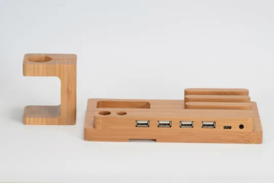Universal Wood Bamboo Mobile Phone/Tablet Holder Stand | Apple Watch Bracket