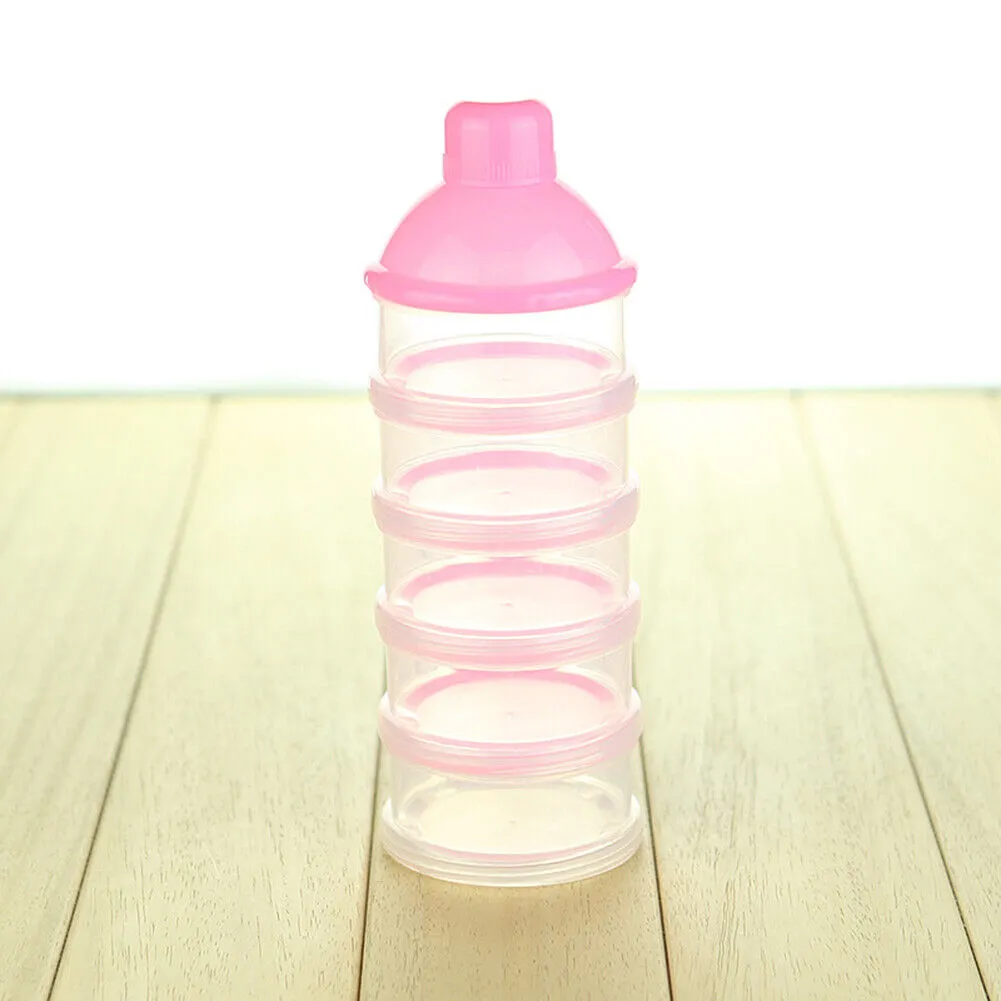 US 3-5 Layers Baby Milk Powder Formula Dispenser Stackable Storage Container Box
