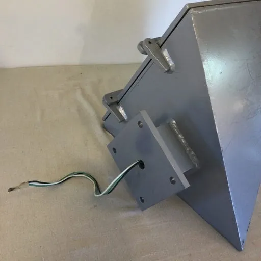 Wall Sconce, Exterior Steel Frame in Gray with Triangular Shape, Modern Industrial Design