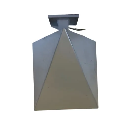 Wall Sconce, Exterior Steel Frame in Gray with Triangular Shape, Modern Industrial Design
