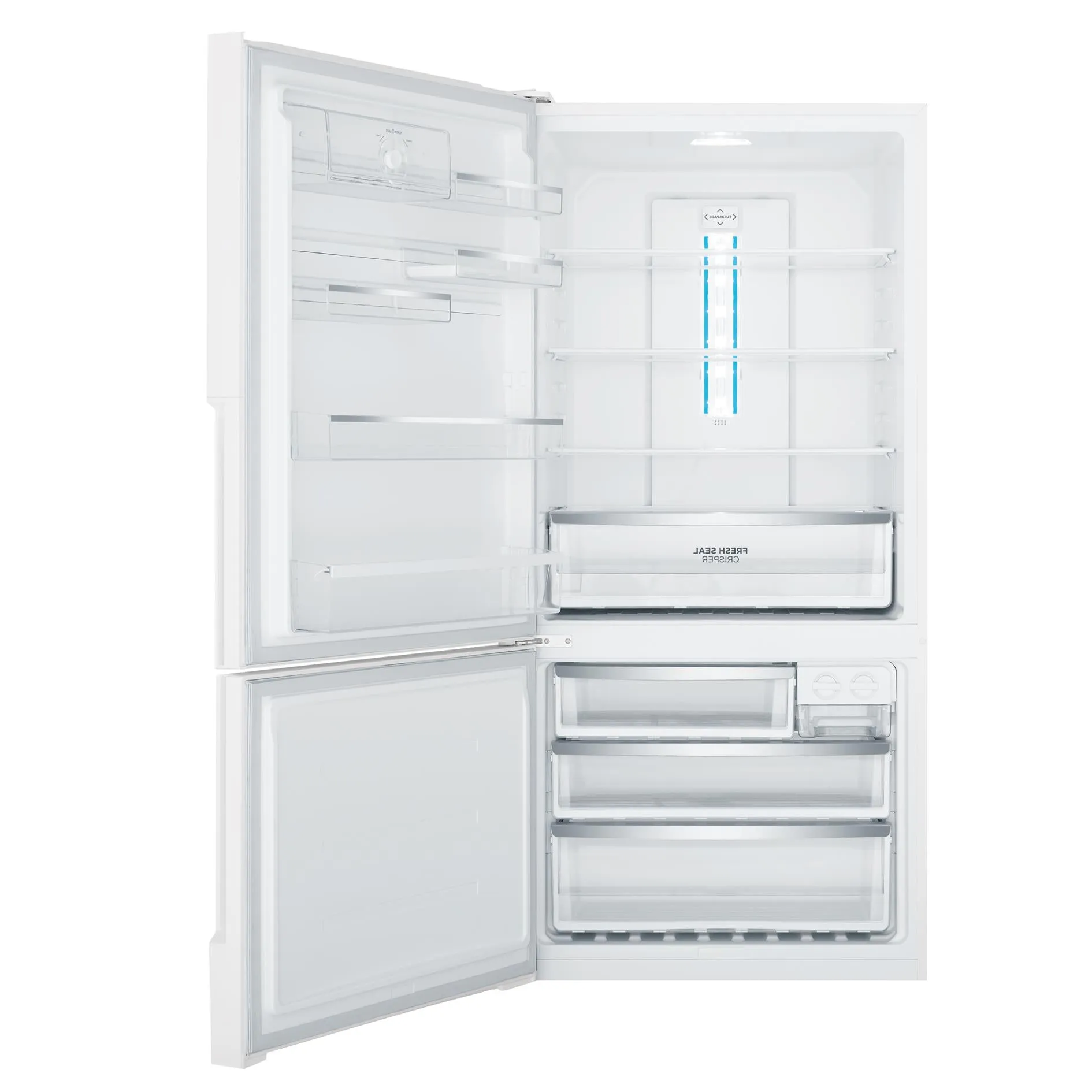 Westinghouse WBE5300WC-L 496L Bottom Mount Fridge (White) [Left]
