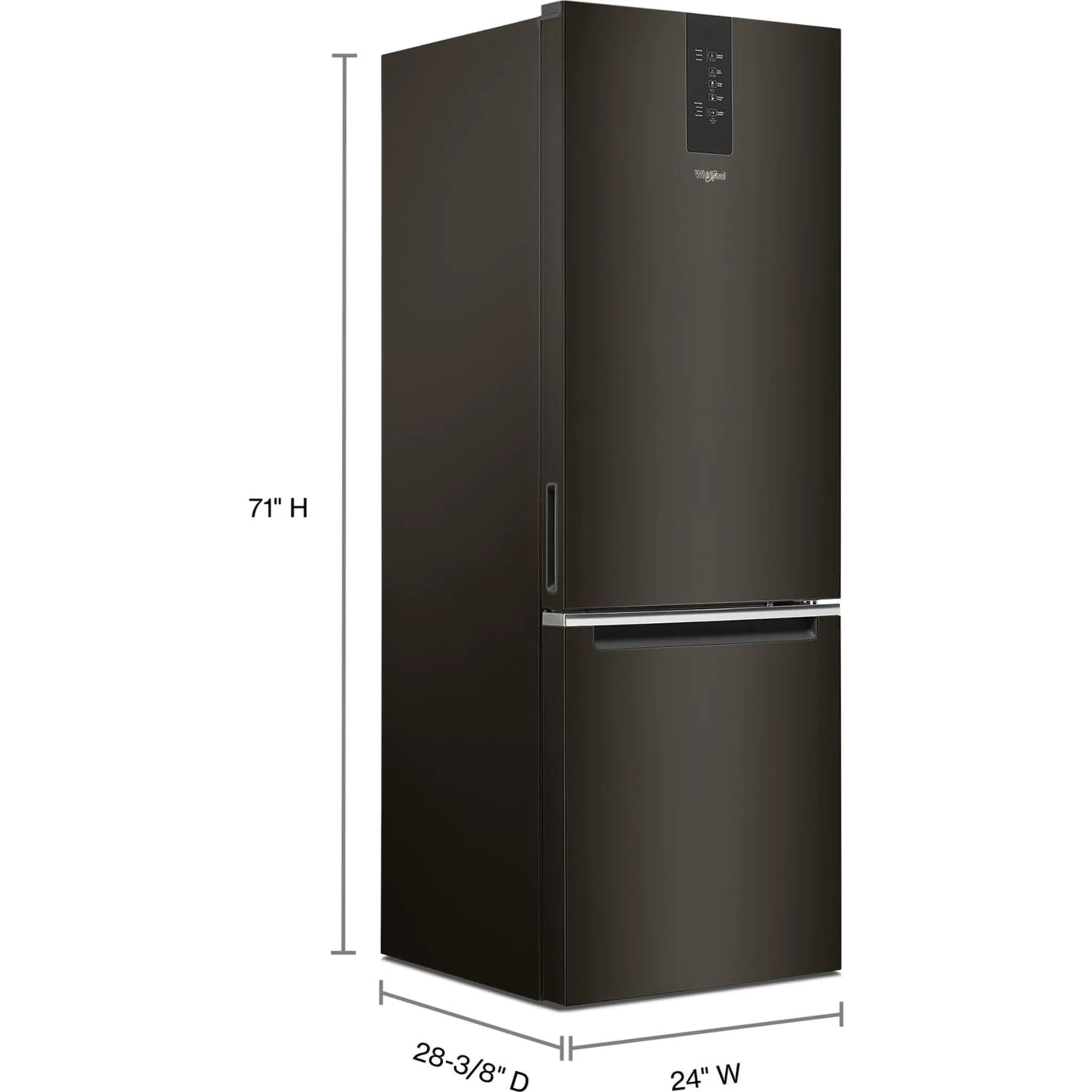 Whirlpool Bottom Mount Fridge (WRB543CMJV) - Black Stainless Finish
