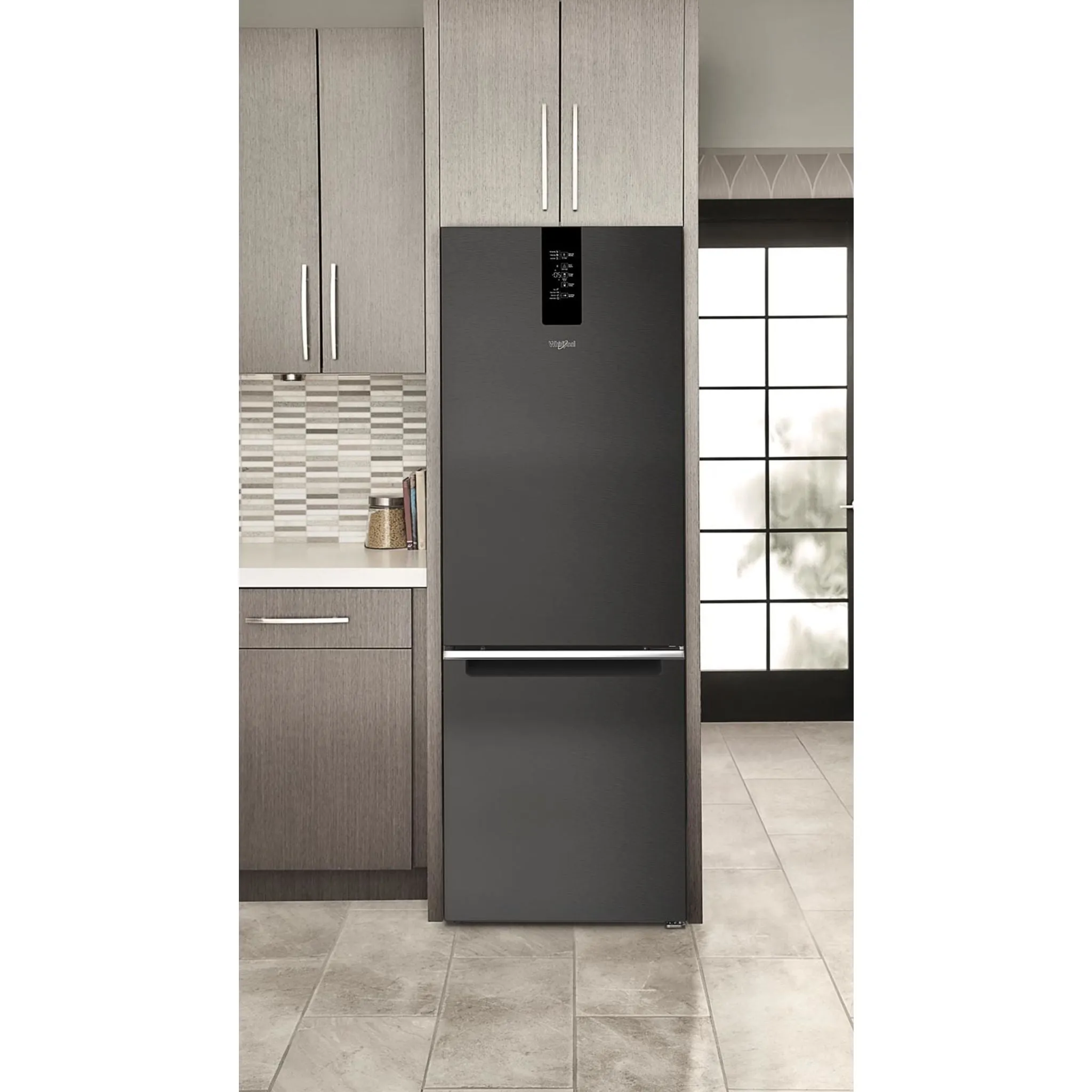 Whirlpool Bottom Mount Fridge (WRB543CMJV) - Black Stainless Finish