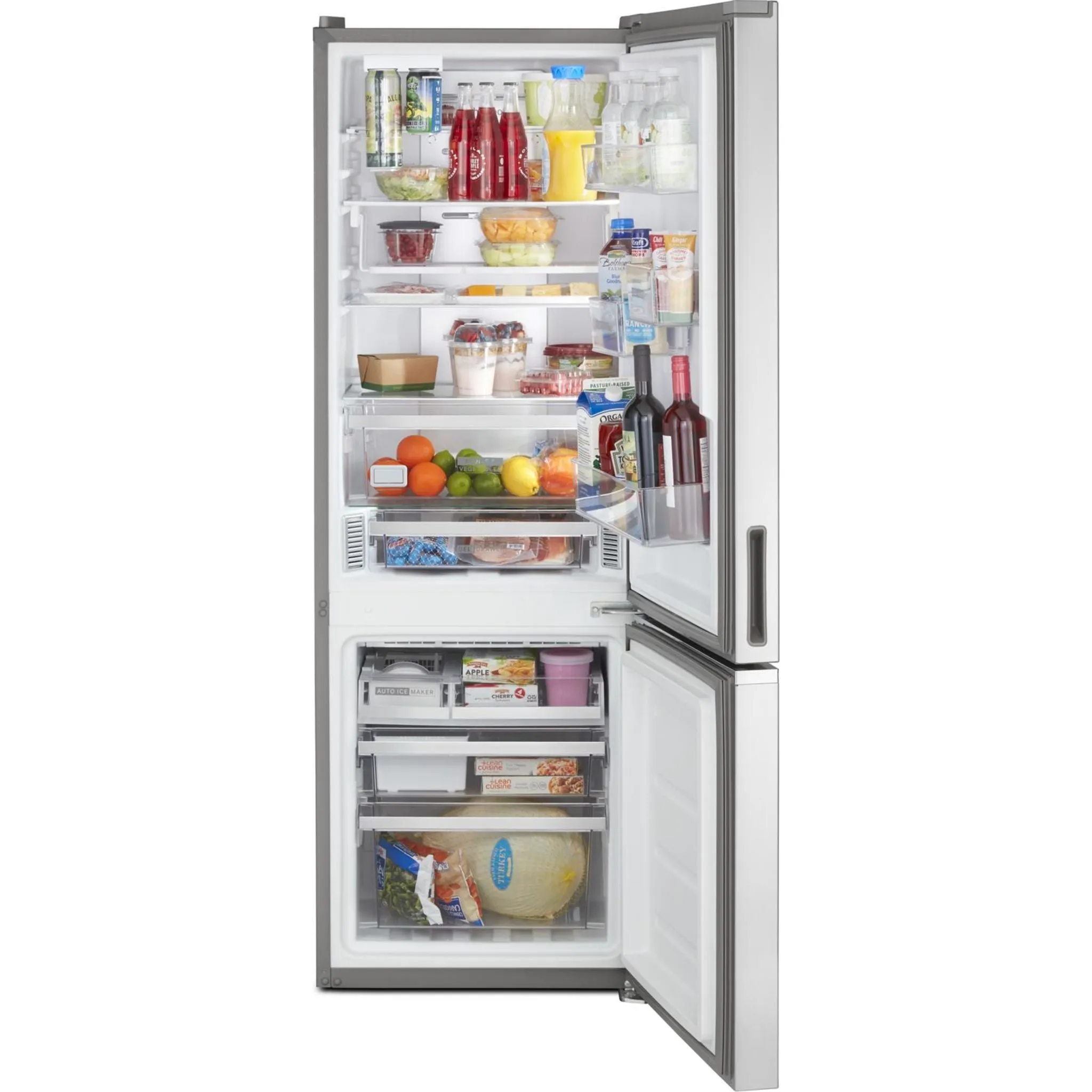 Whirlpool Bottom Mount Fridge (WRB543CMJZ) - Fingerprint-Resistant Stainless Finish