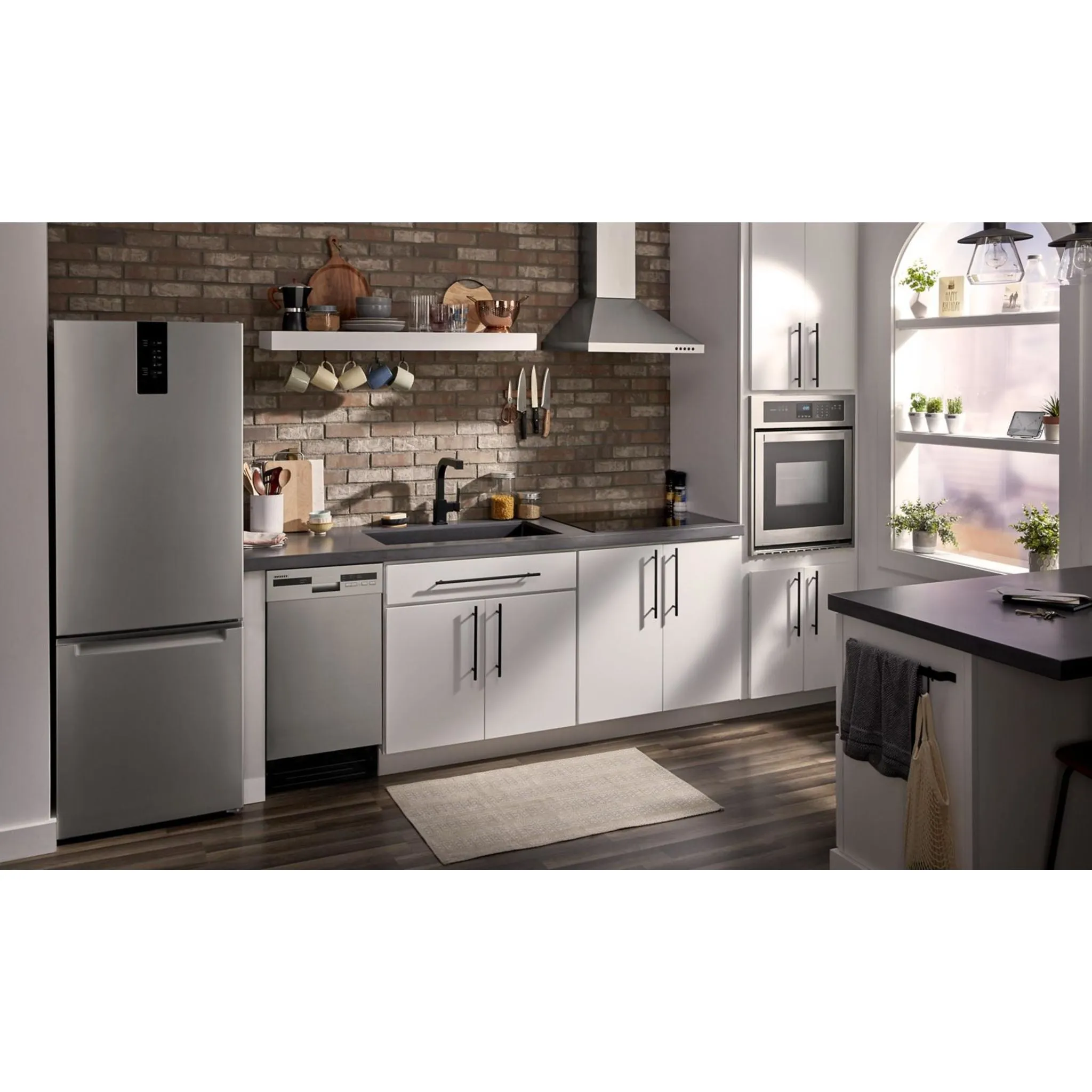 Whirlpool Bottom Mount Fridge (WRB543CMJZ) - Fingerprint-Resistant Stainless Finish