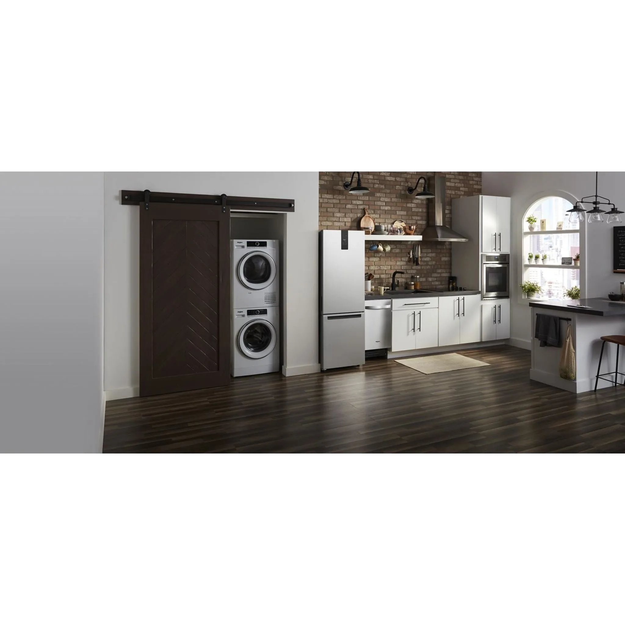 Whirlpool Bottom Mount Fridge (WRB543CMJZ) - Fingerprint-Resistant Stainless Finish