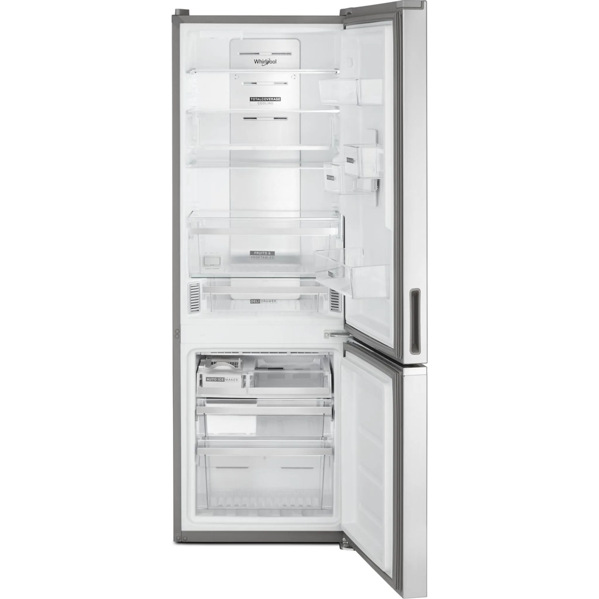 Whirlpool Bottom Mount Fridge (WRB543CMJZ) - Fingerprint-Resistant Stainless Finish