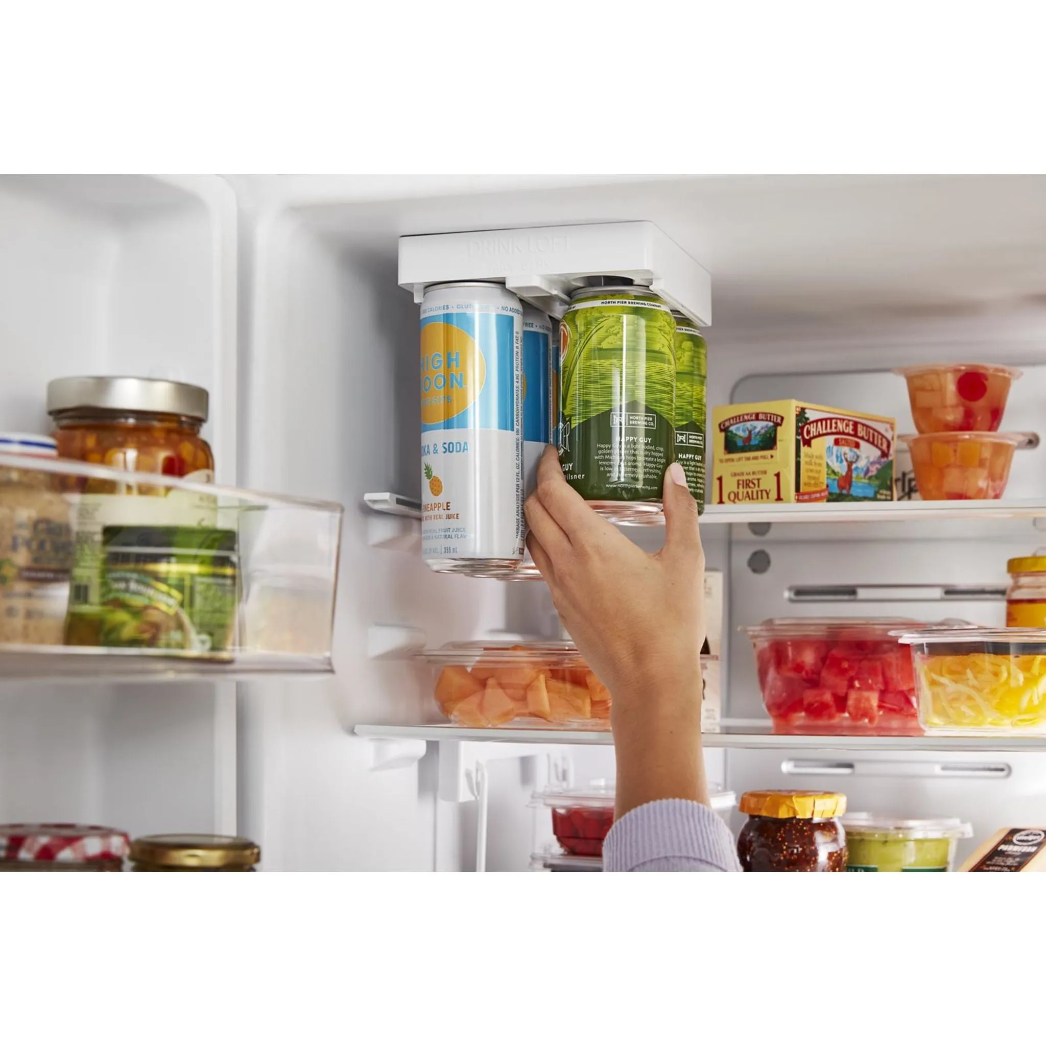 Whirlpool Bottom Mount Fridge (WRB543CMJZ) - Fingerprint-Resistant Stainless Finish