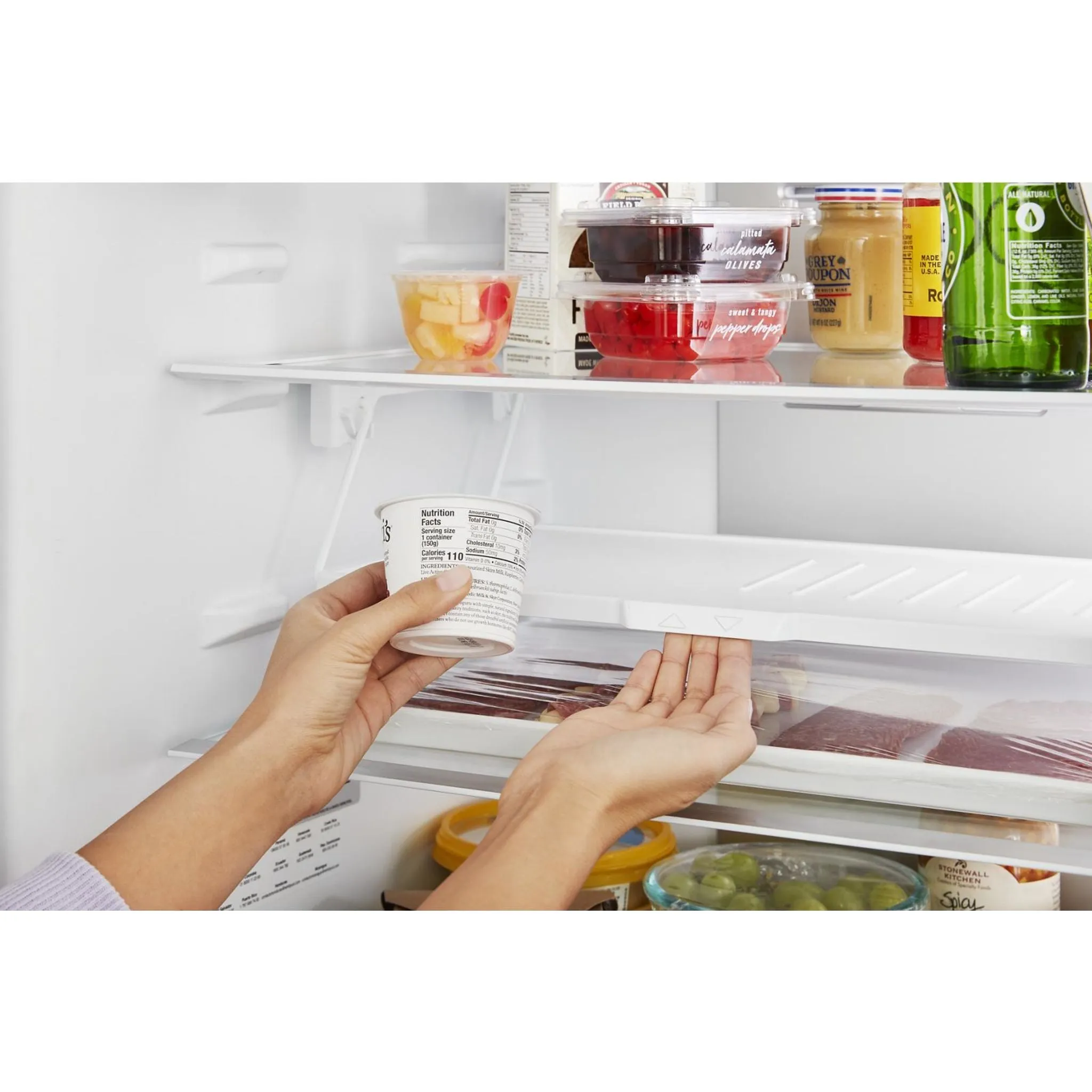 Whirlpool Bottom Mount Fridge (WRB543CMJZ) - Fingerprint-Resistant Stainless Finish