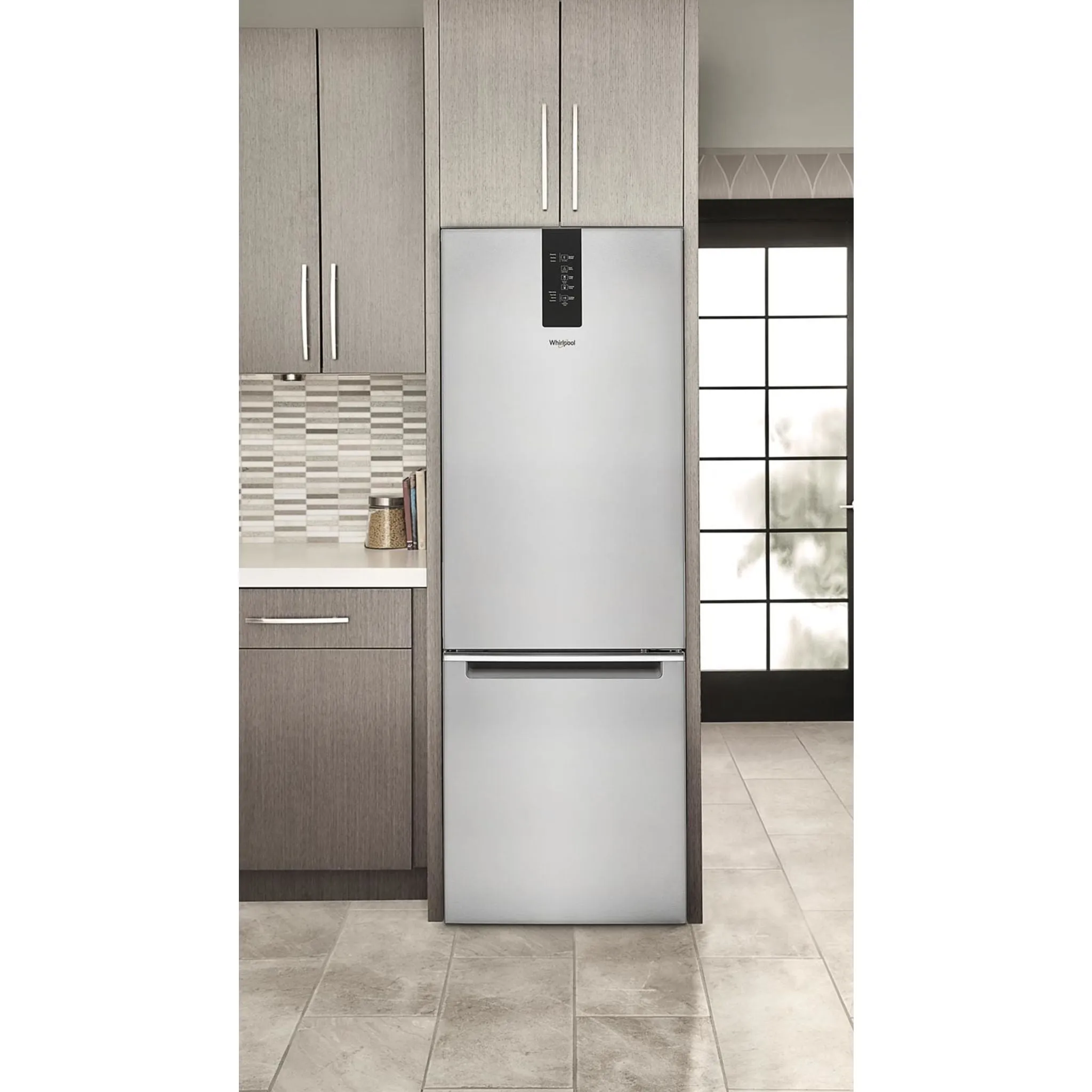 Whirlpool Bottom Mount Fridge (WRB543CMJZ) - Fingerprint-Resistant Stainless Finish
