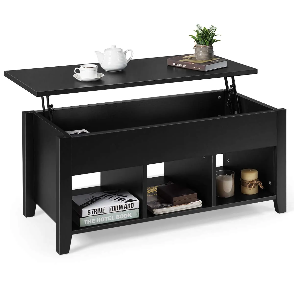 Wood Lift Top Coffee Table, Modern Coffee Table