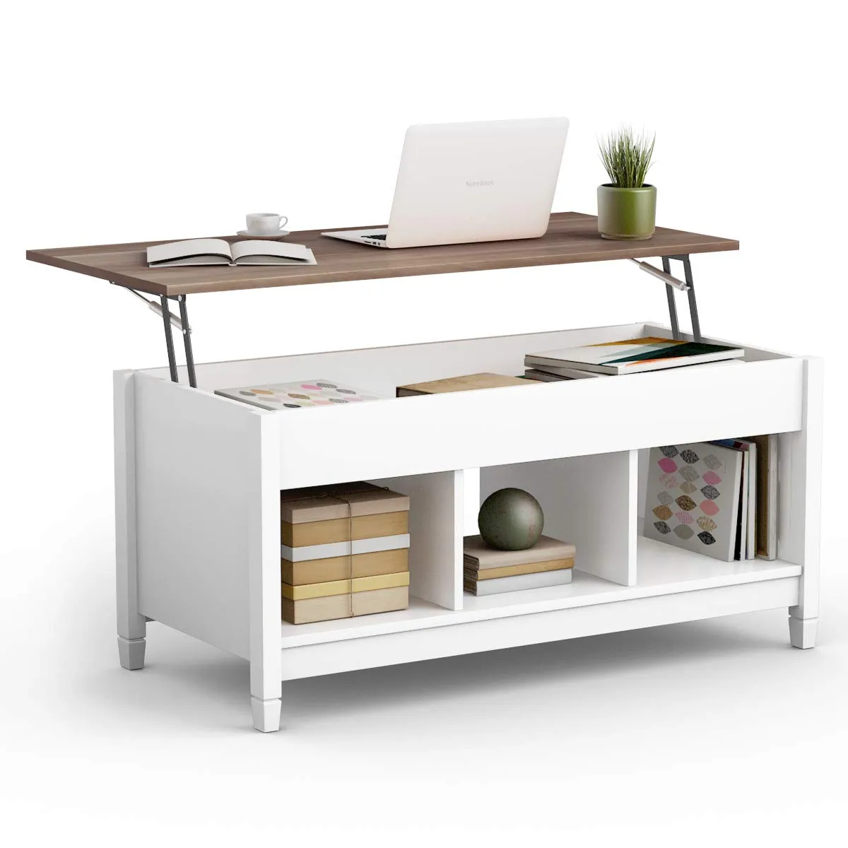 Wood Lift Top Coffee Table, Modern Coffee Table
